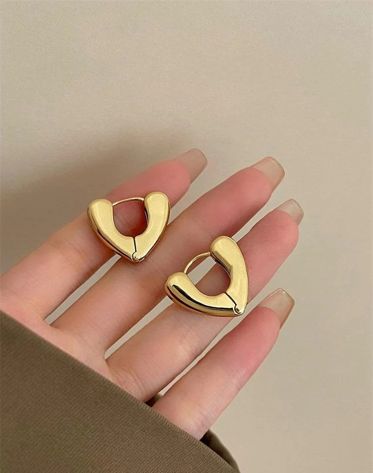 BTO Heart Ear Hoops Pair